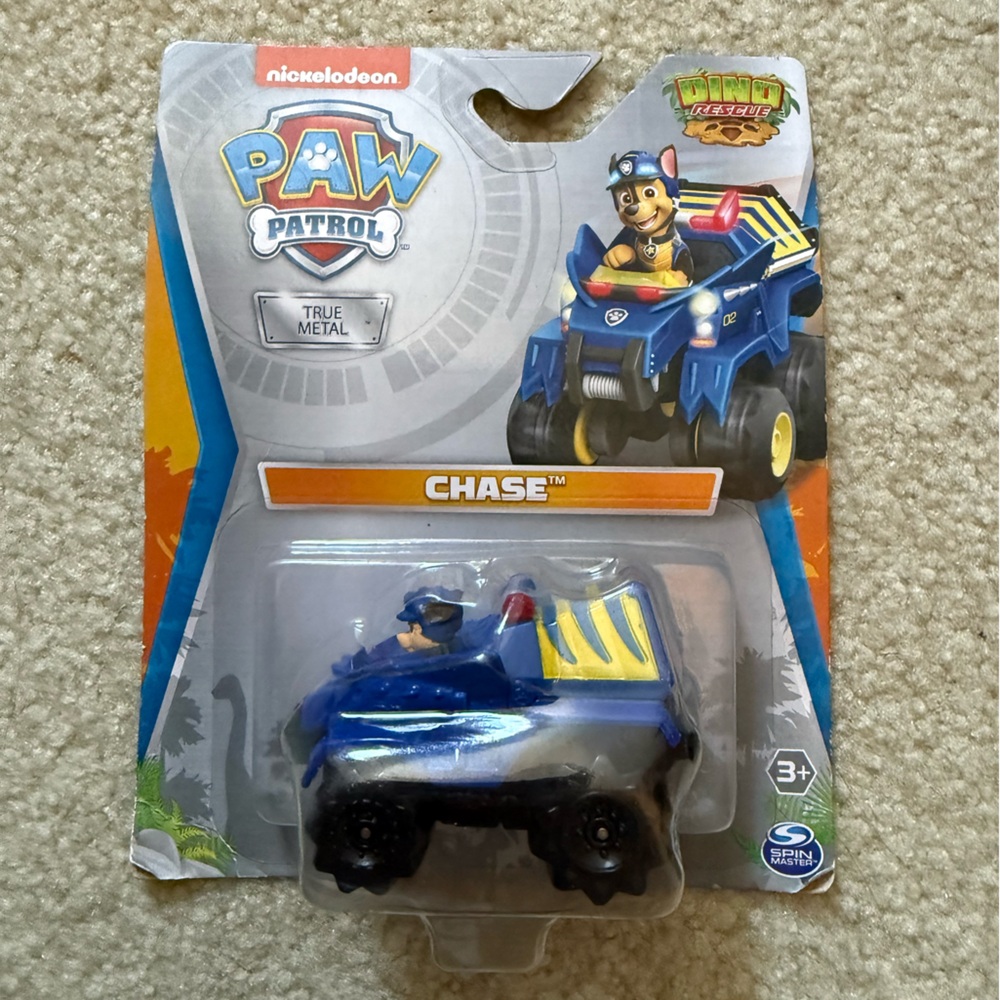 PAW Patrol Chase Dino Rescue Car Blue Vehicle True Metal NEW toy car